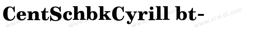 CentSchbkCyrill bt字体转换